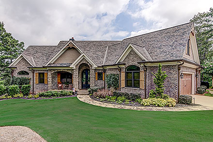 Craftsman Farmhouse New American Style Tuscan Elevation of Plan 80772