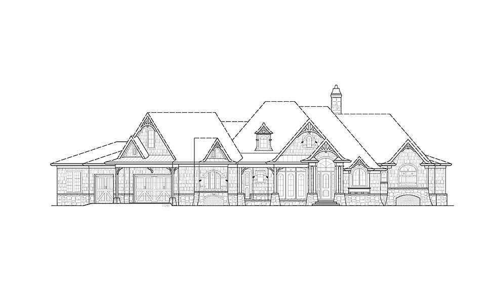 Craftsman, Farmhouse, New American Style Plan with 3782 Sq. Ft., 4 Bedrooms, 5 Bathrooms, 3 Car Garage Picture 11