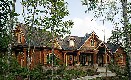 Craftsman New American Style Tuscan Elevation of Plan 80781