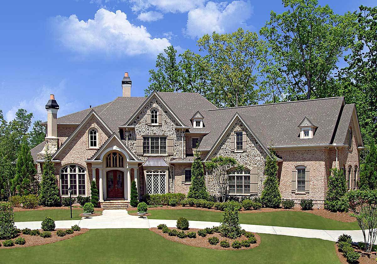 European, French Country, New American Style, Traditional Plan with 3770 Sq. Ft., 4 Bedrooms, 4 Bathrooms, 3 Car Garage Elevation