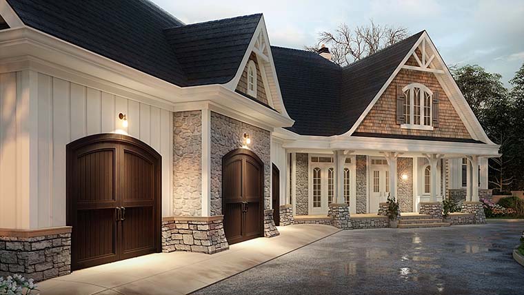 Craftsman Plan with 3128 Sq. Ft., 4 Bedrooms, 4 Bathrooms, 3 Car Garage Picture 6