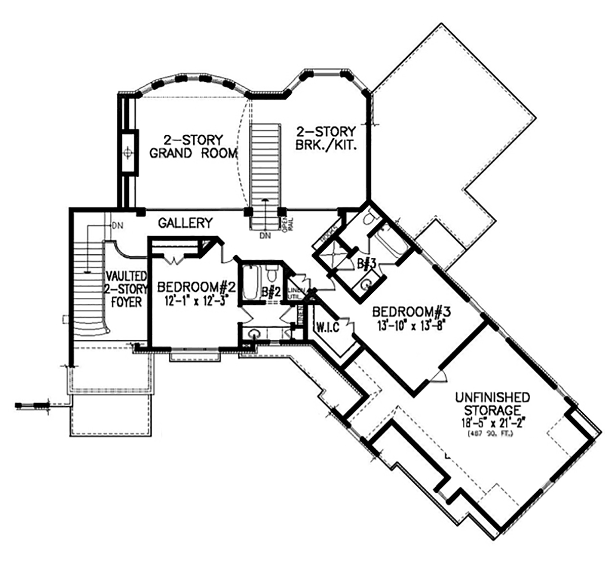 House Plan 80795 Level Two