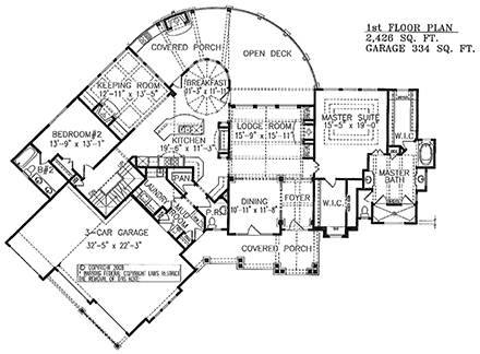 House Plan 80796 First Level Plan