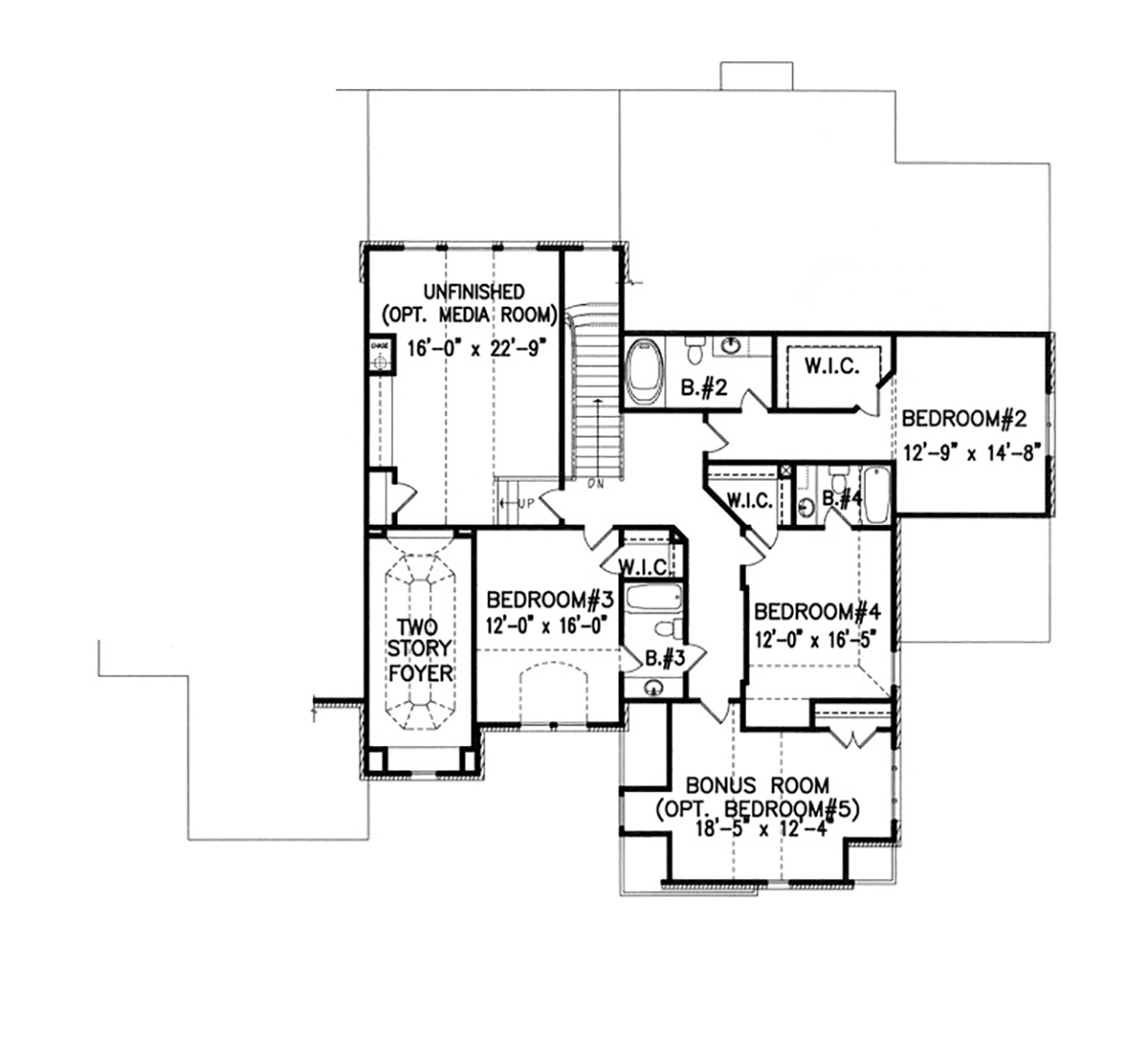 French Country Traditional Level Two of Plan 80799