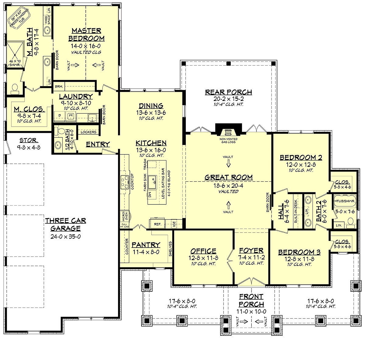 House Plan 80801 Level One