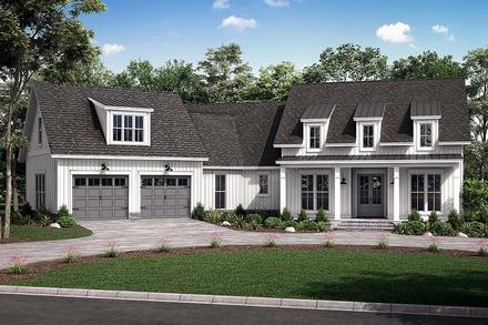 Country Farmhouse Traditional Elevation of Plan 80803