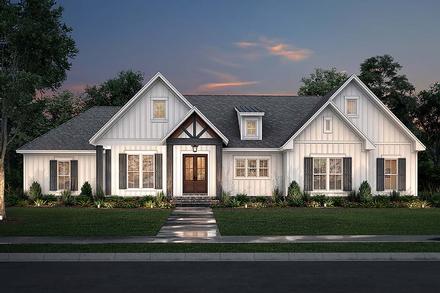 Country Farmhouse Southern Traditional Elevation of Plan 80805