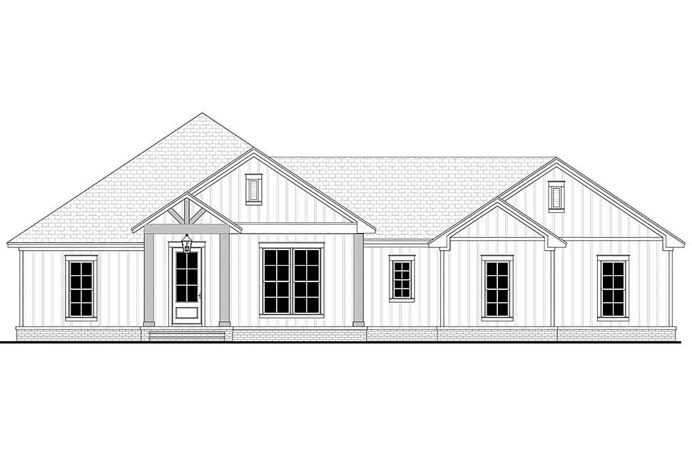 Country, Farmhouse, Ranch Plan with 2339 Sq. Ft., 3 Bedrooms, 3 Bathrooms, 2 Car Garage Picture 4