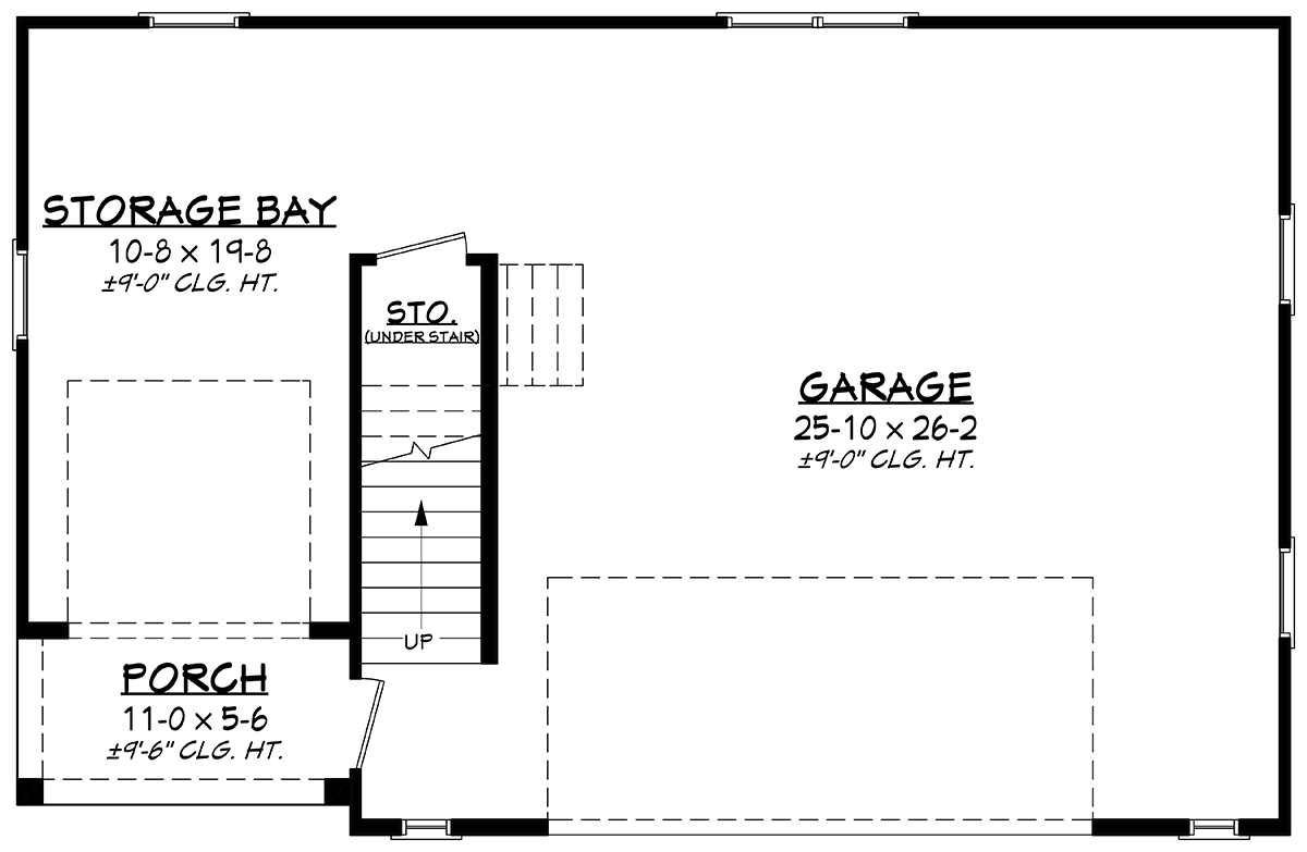 Country Craftsman Farmhouse Level One of Plan 80809