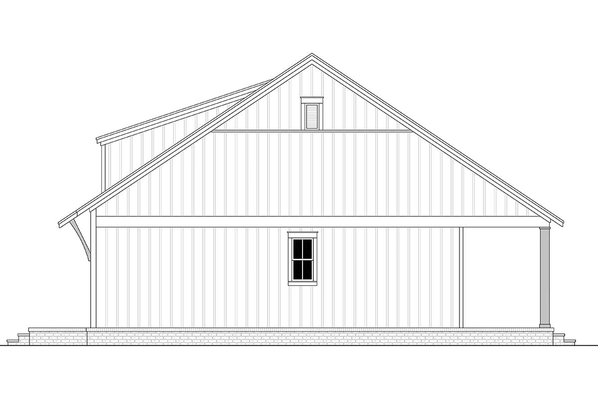 Acadian, Cottage, Farmhouse, French Country, Southern Plan with 1070 Sq. Ft., 2 Bedrooms, 1 Bathrooms Picture 2