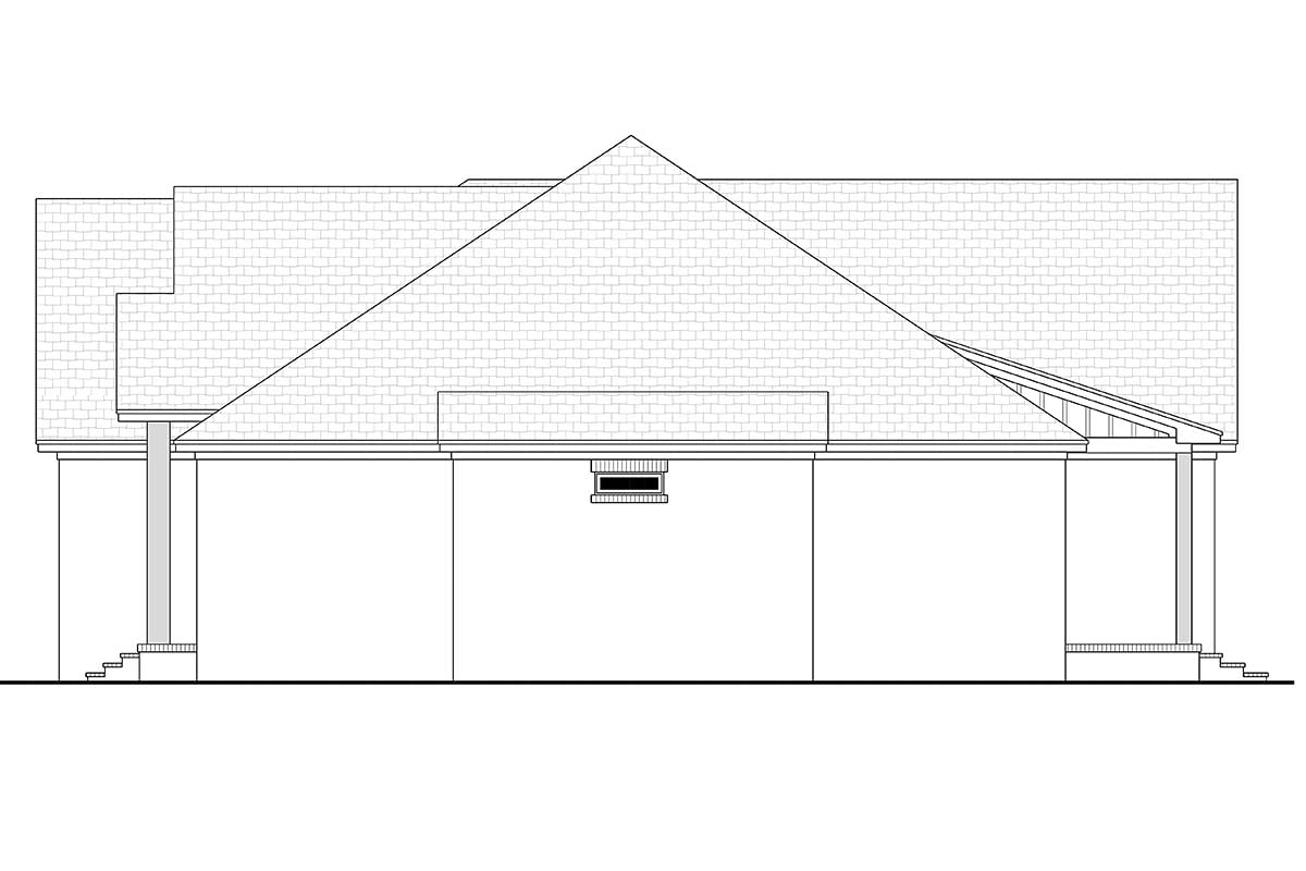 Country, Farmhouse, New American Style, Traditional Plan with 2002 Sq. Ft., 3 Bedrooms, 2 Bathrooms, 3 Car Garage Picture 2