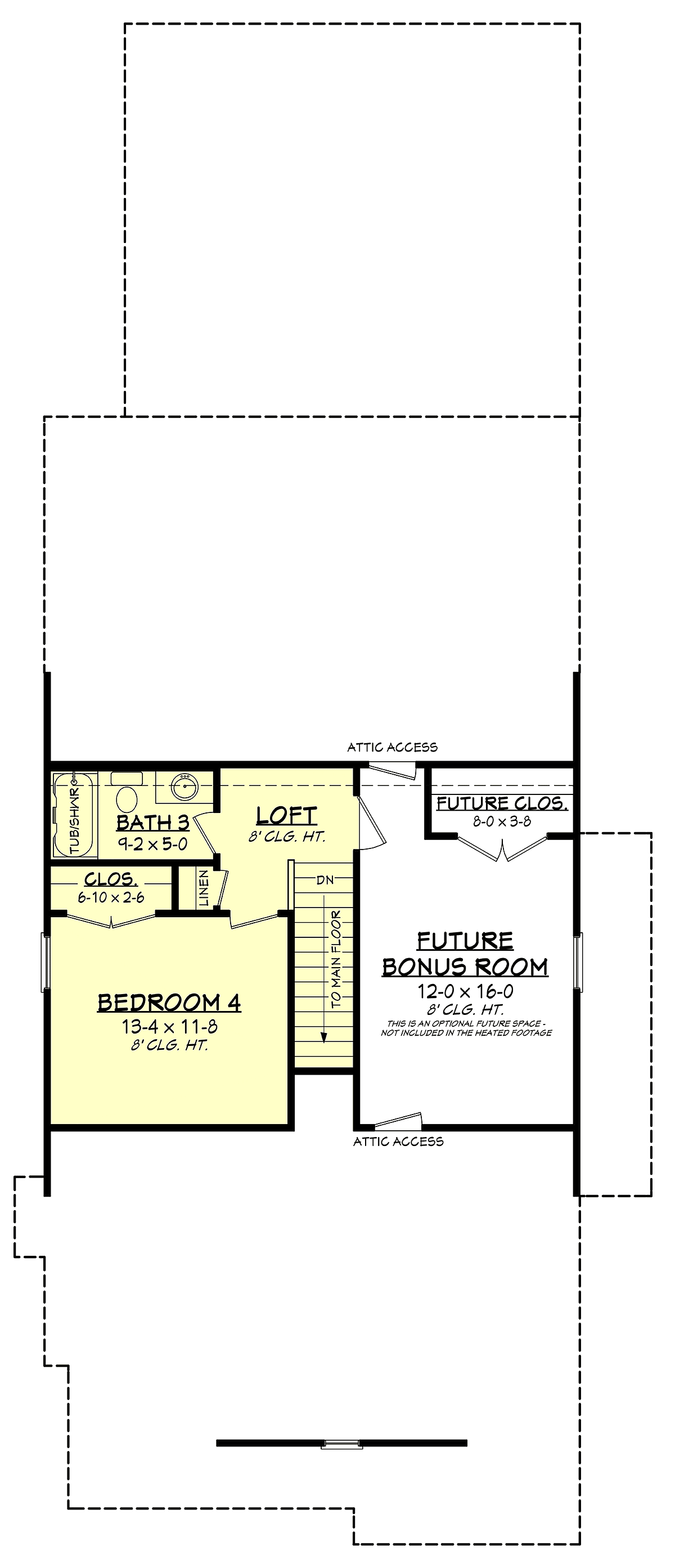 Country Farmhouse Traditional Level Two of Plan 80815