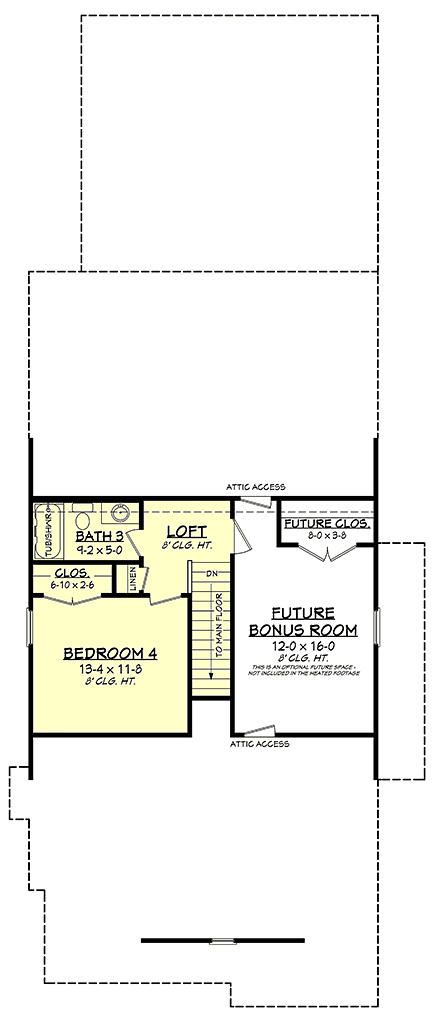 House Plan 80815 Second Level Plan