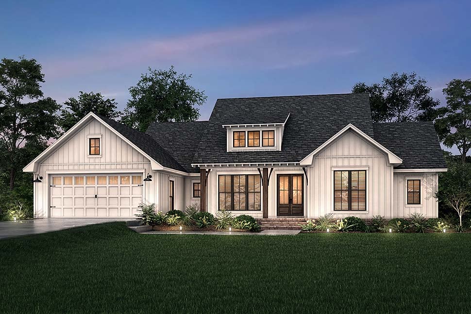 Country, Craftsman, Farmhouse, Traditional Plan with 2020 Sq. Ft., 3 Bedrooms, 3 Bathrooms, 2 Car Garage Picture 5