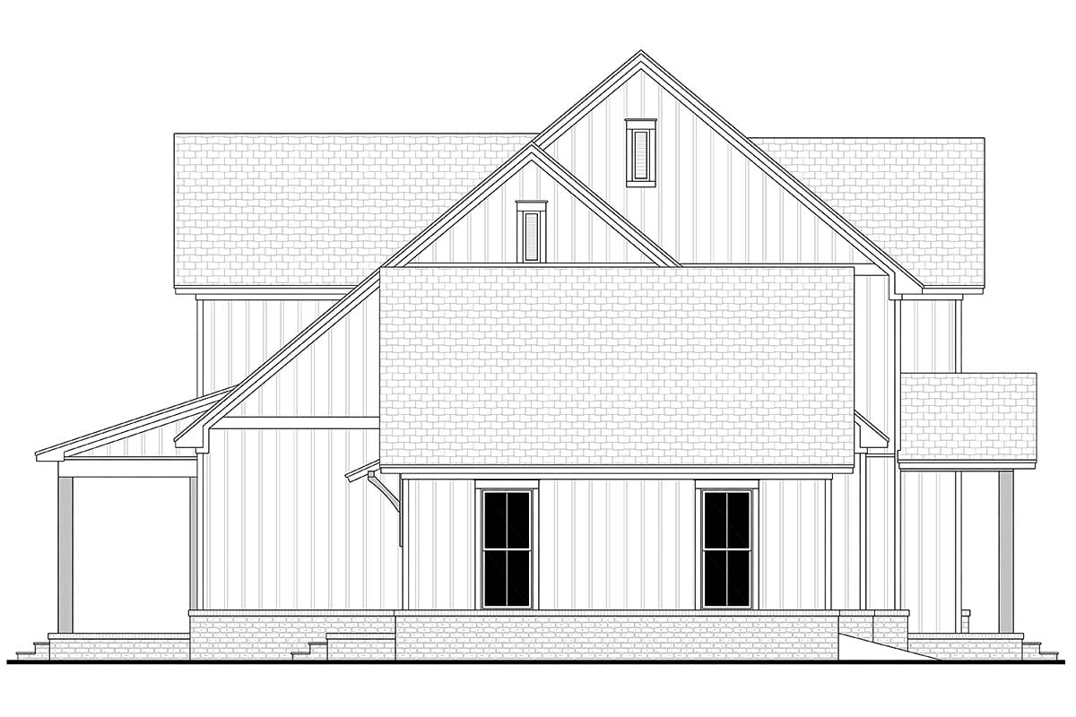 Country, Farmhouse, Southern, Traditional Plan with 3145 Sq. Ft., 4 Bedrooms, 4 Bathrooms, 2 Car Garage Picture 3