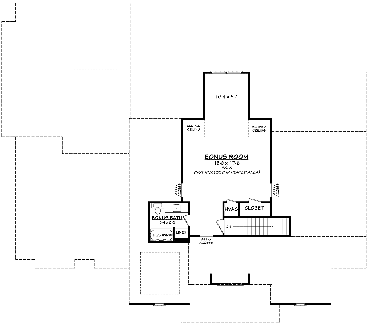 Country Farmhouse Southern Traditional Level Two of Plan 80821