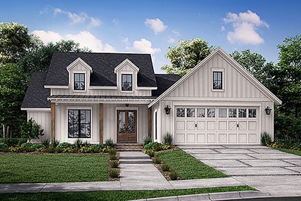 Country Farmhouse New American Style Traditional Elevation of Plan 80822