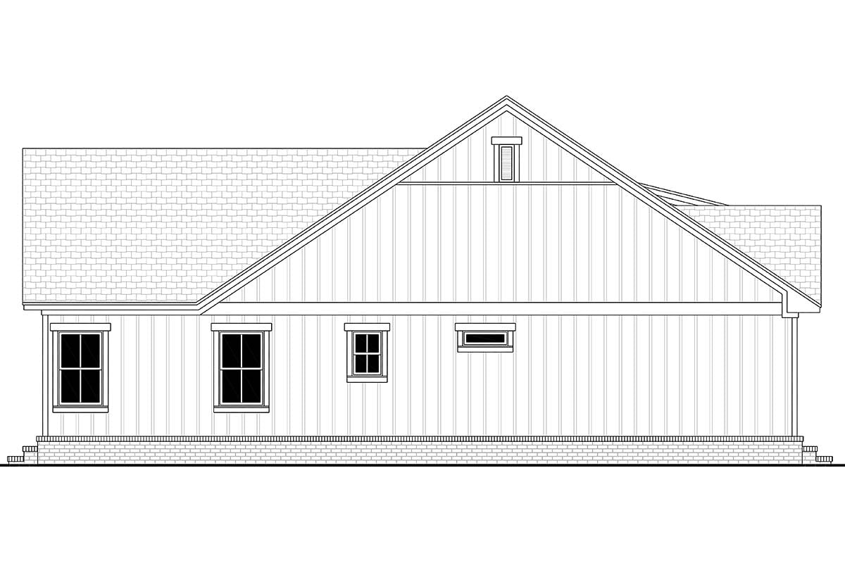 Country, Farmhouse, Traditional Plan with 1252 Sq. Ft., 2 Bedrooms, 2 Bathrooms Picture 3