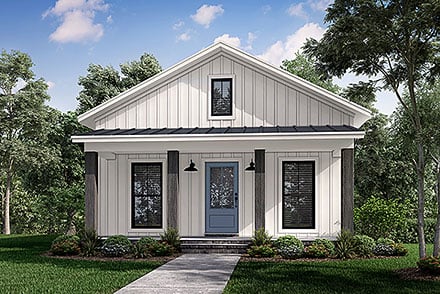 Country, Farmhouse, Traditional House Plan 80829 with 1 Beds, 1 Baths