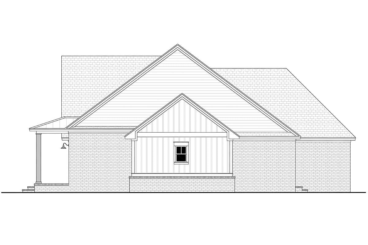 Cottage, Country, Farmhouse, New American Style, Traditional Plan with 2125 Sq. Ft., 3 Bedrooms, 3 Bathrooms, 3 Car Garage Picture 2