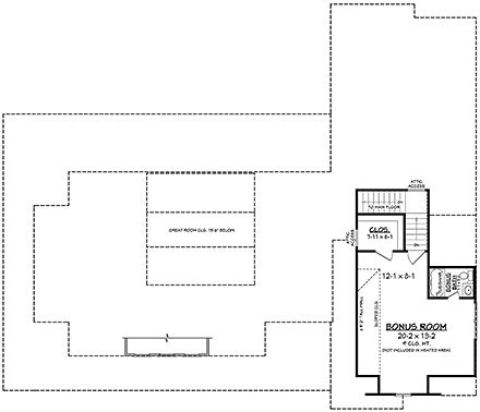 House Plan 80833 Second Level Plan