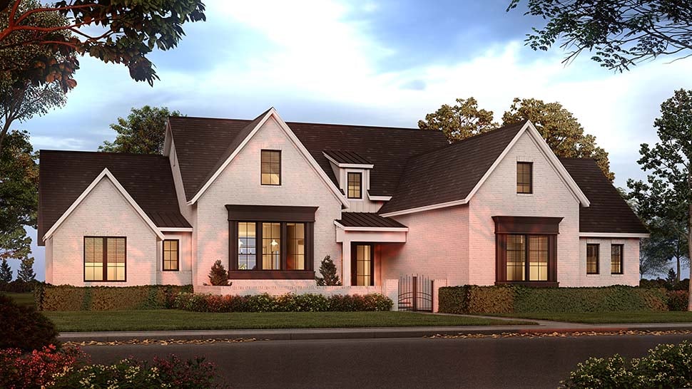 Cottage, European, Farmhouse Plan with 2470 Sq. Ft., 3 Bedrooms, 3 Bathrooms, 2 Car Garage Picture 5