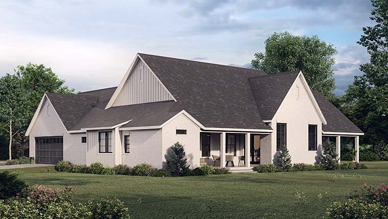 Cottage, European, Farmhouse Plan with 2470 Sq. Ft., 3 Bedrooms, 3 Bathrooms, 2 Car Garage Picture 6