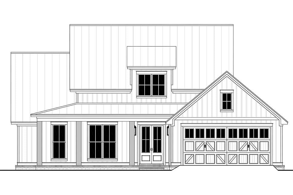 Country, Craftsman, Farmhouse, Traditional Plan with 1956 Sq. Ft., 3 Bedrooms, 3 Bathrooms, 2 Car Garage Picture 4
