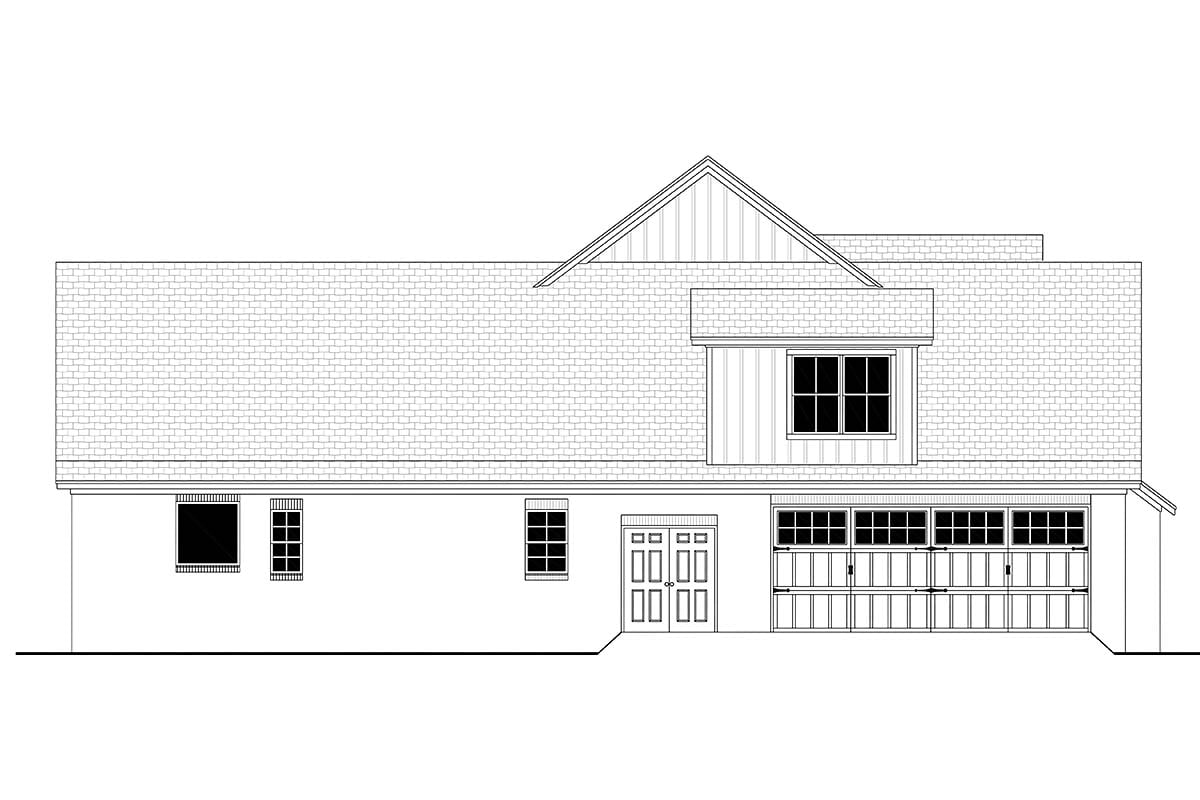 Country, Craftsman, Farmhouse, Traditional Plan with 2985 Sq. Ft., 5 Bedrooms, 4 Bathrooms, 2 Car Garage Picture 3