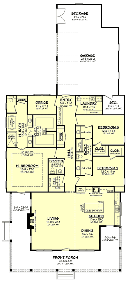 House Plan 80841 First Level Plan