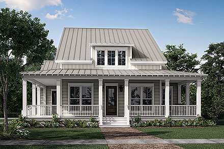 Country Farmhouse Southern Traditional Elevation of Plan 80841