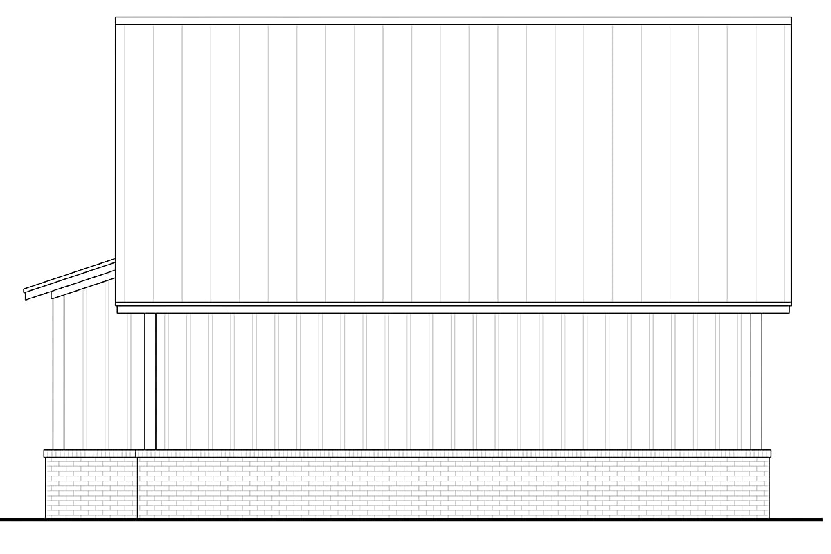 Country Craftsman Farmhouse Traditional Rear Elevation of Plan 80843