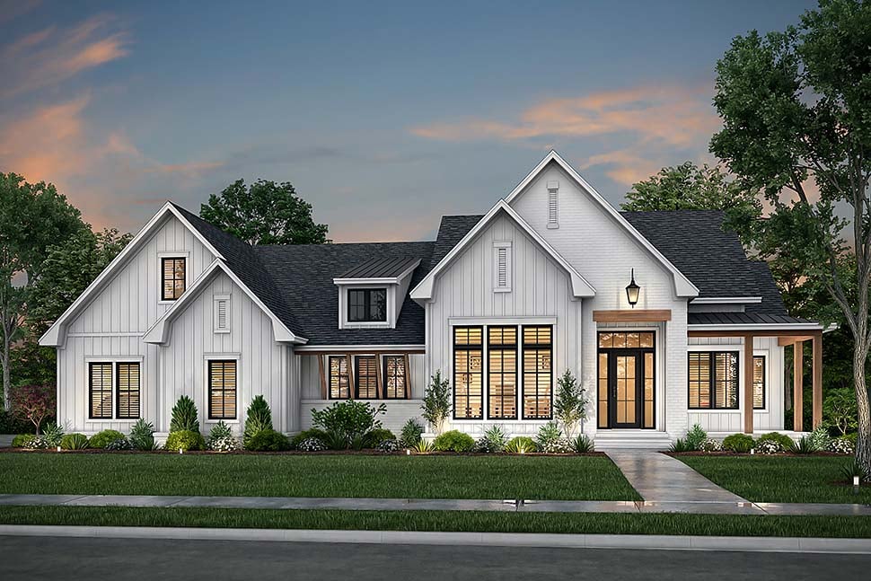 Country, Farmhouse, New American Style, Southern, Traditional Plan with 2781 Sq. Ft., 3 Bedrooms, 3 Bathrooms, 2 Car Garage Picture 7