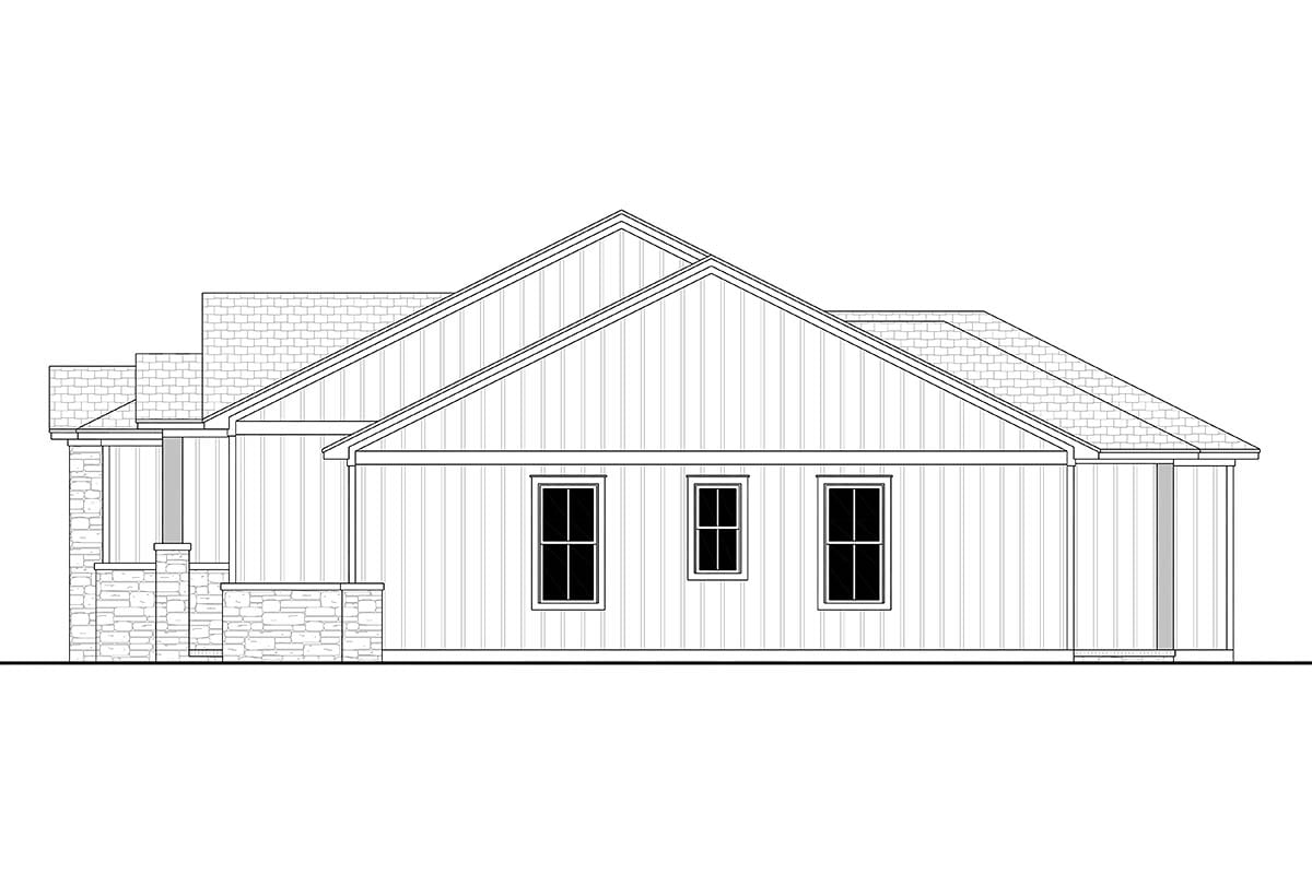 Country, Farmhouse, Ranch Plan with 2574 Sq. Ft., 3 Bedrooms, 3 Bathrooms, 2 Car Garage Picture 2