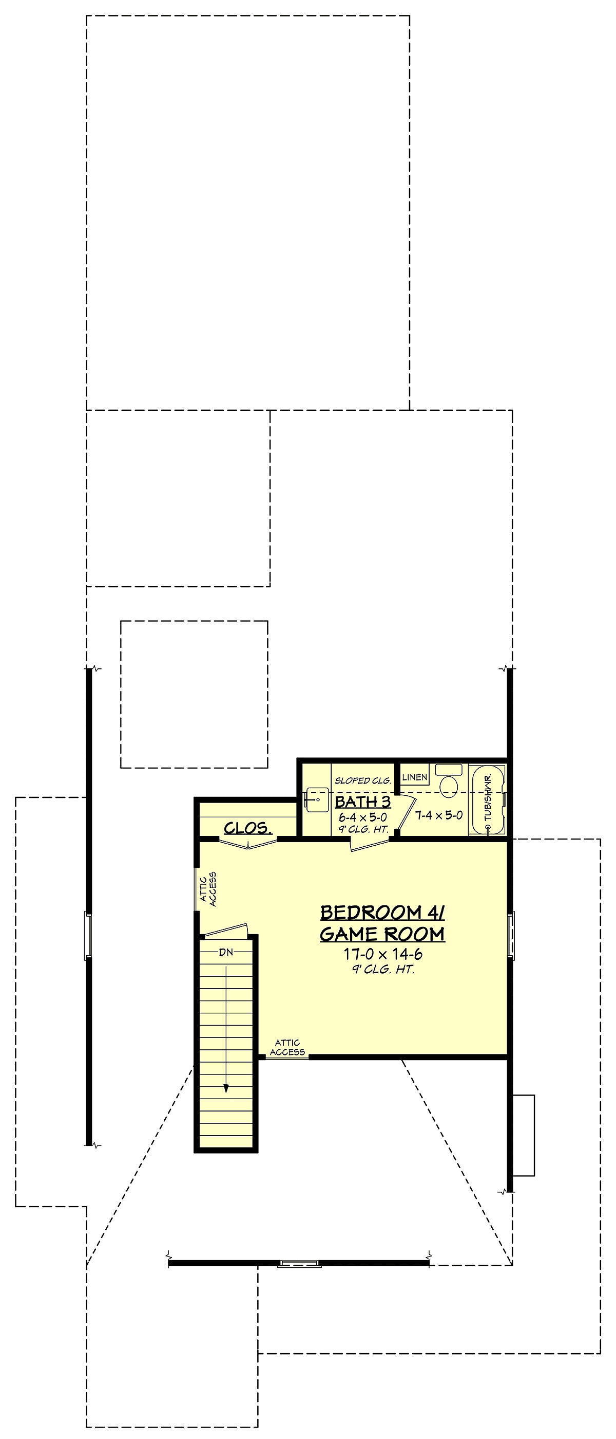 Farmhouse Level Two of Plan 80846