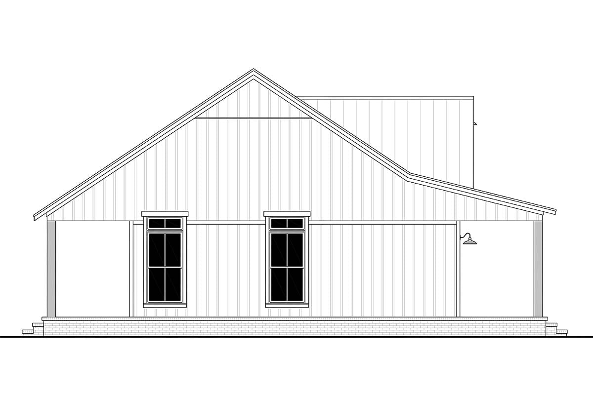 Country, Farmhouse, Traditional Plan with 960 Sq. Ft., 2 Bedrooms, 1 Bathrooms Picture 3