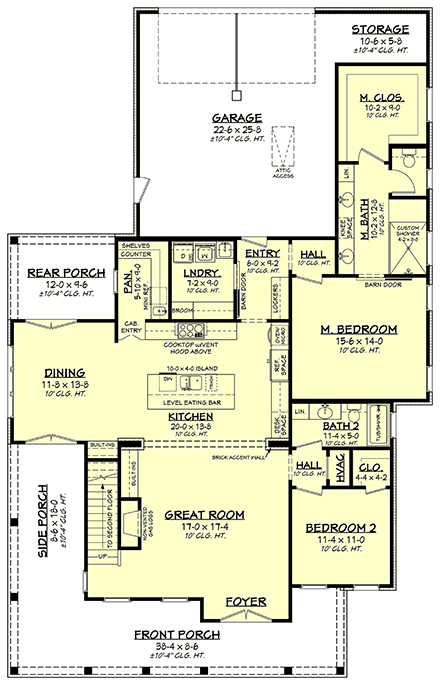 House Plan 80852 First Level Plan