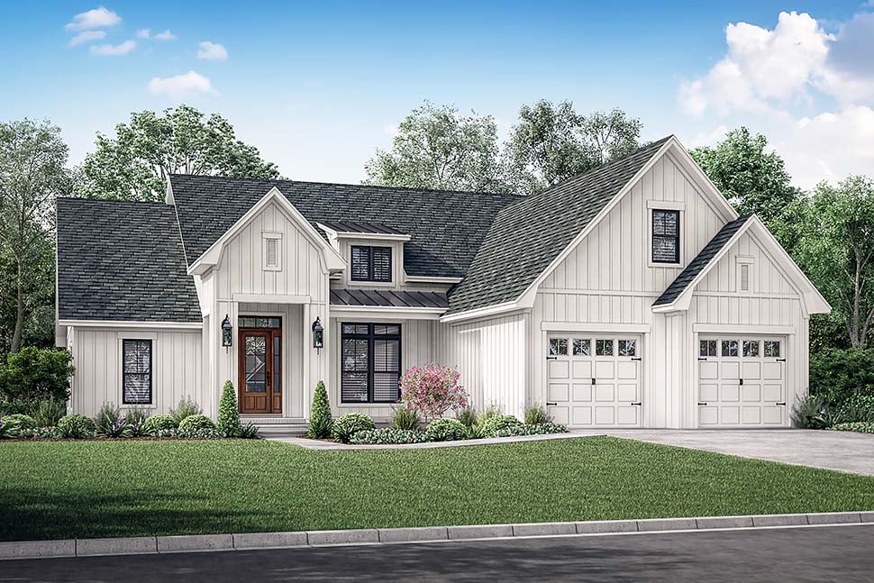 Country, Craftsman, Farmhouse, Southern Plan with 2241 Sq. Ft., 3 Bedrooms, 3 Bathrooms, 2 Car Garage Picture 5