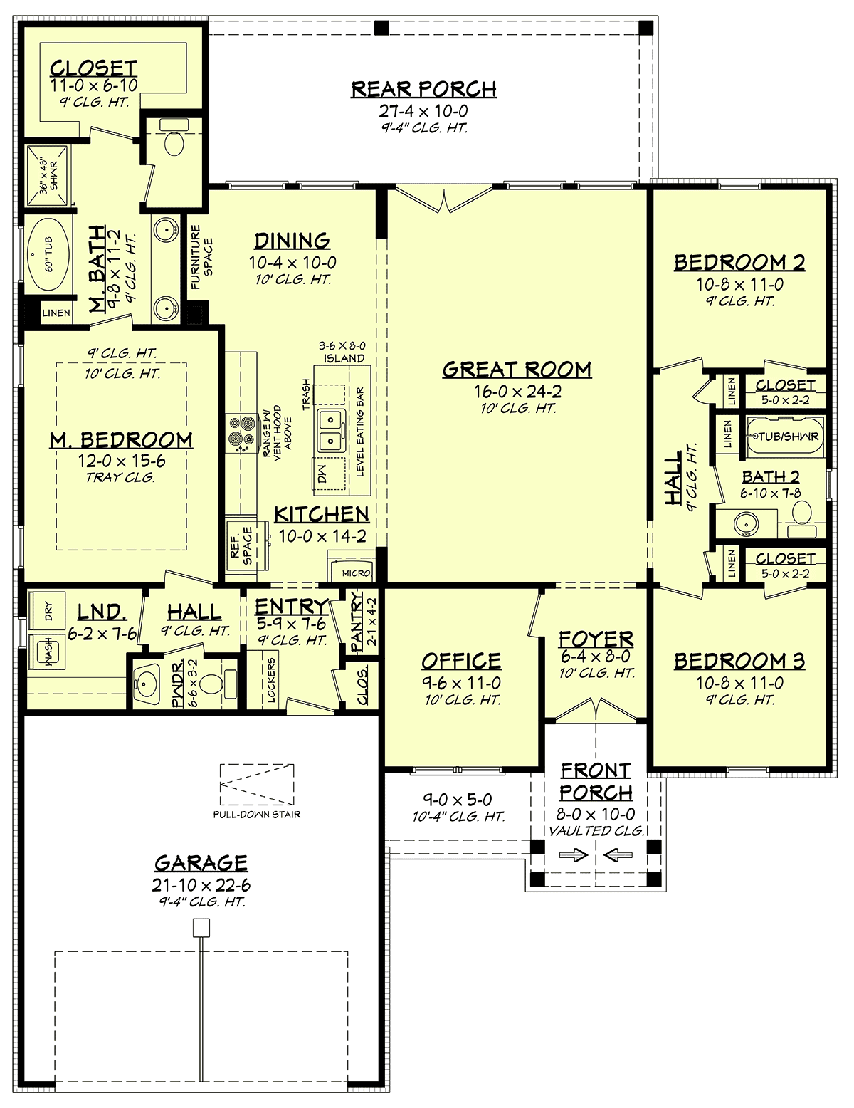 House Plan 80856 Level One
