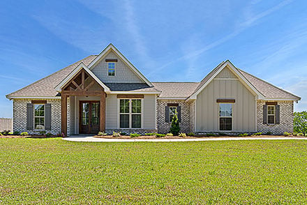 Country Craftsman Farmhouse Traditional Elevation of Plan 80857