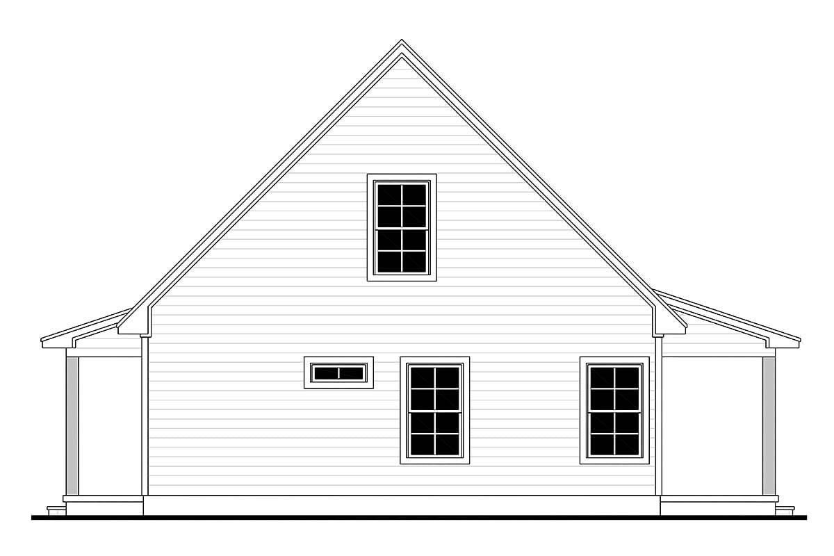 Cabin, Cottage, Country, Craftsman, Farmhouse, Traditional Plan with 1227 Sq. Ft., 1 Bedrooms, 2 Bathrooms Picture 3