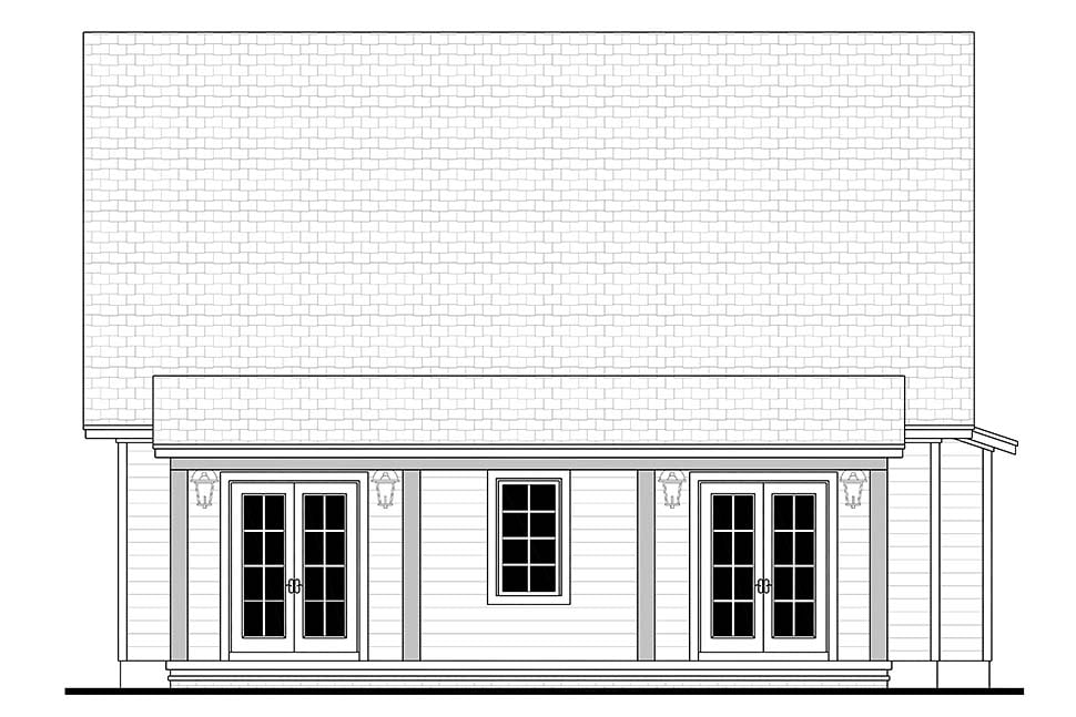 Cabin, Cottage, Country, Craftsman, Farmhouse, Traditional Plan with 1227 Sq. Ft., 1 Bedrooms, 2 Bathrooms Picture 4