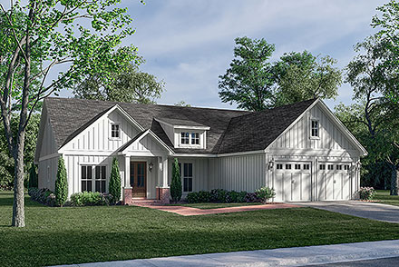 Country Farmhouse Traditional Elevation of Plan 80859