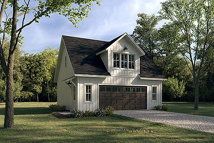 Country Craftsman Farmhouse Southern Elevation of Plan 80865