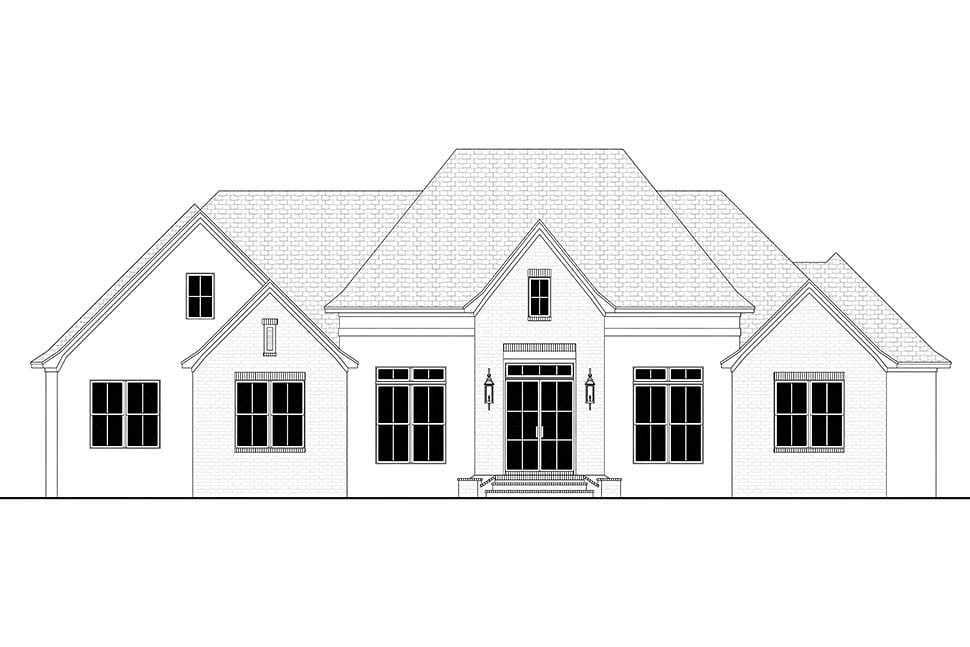 Farmhouse, Traditional Plan with 3152 Sq. Ft., 5 Bedrooms, 4 Bathrooms, 3 Car Garage Picture 4