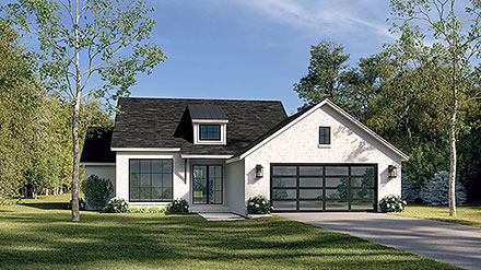 Farmhouse Traditional Elevation of Plan 80870
