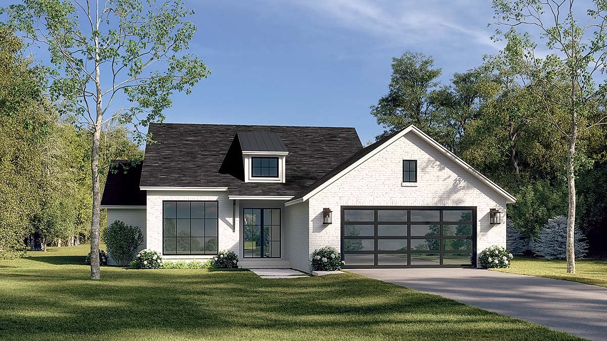 Farmhouse, Traditional Plan with 1775 Sq. Ft., 3 Bedrooms, 3 Bathrooms, 2 Car Garage Elevation