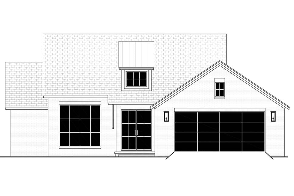 Farmhouse, Traditional Plan with 1775 Sq. Ft., 3 Bedrooms, 3 Bathrooms, 2 Car Garage Picture 4