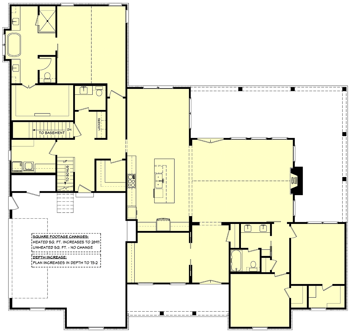 Farmhouse Alternate Level One of Plan 80871