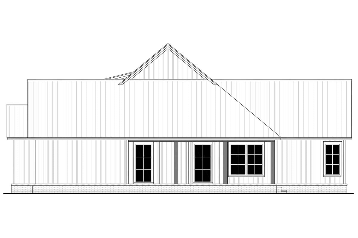 Farmhouse Plan with 2792 Sq. Ft., 3 Bedrooms, 3 Bathrooms, 2 Car Garage Picture 2